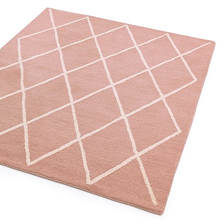 Albany Diamond Rug Pink