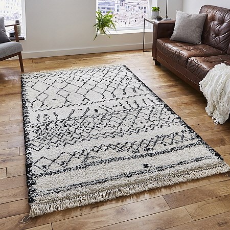 Boho Rugs 5402 Black White