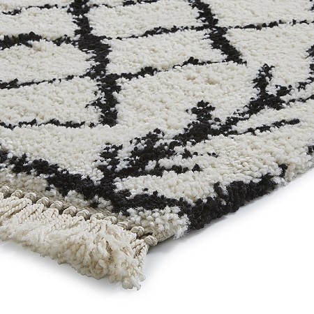 Boho Rugs 7043 White Black