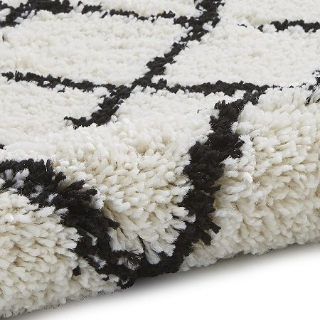 Boho Rugs 7043 White Black