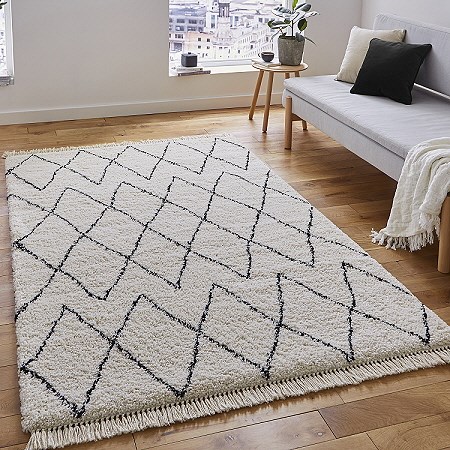 Boho Rugs 8280 White Black