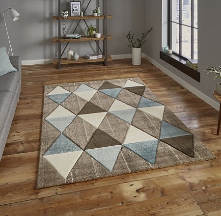 Brooklyn Rugs 21896 Beige Blue