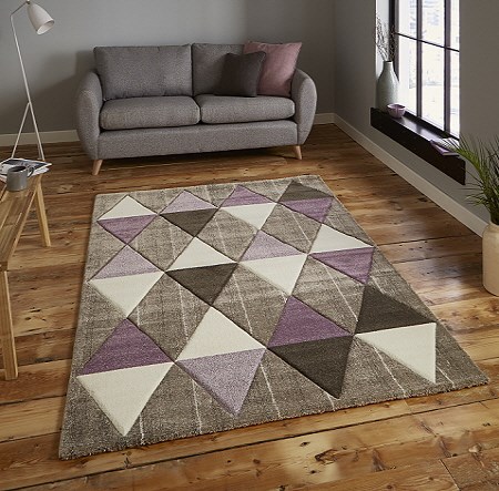 Brooklyn Rugs 21896 Beige Purple