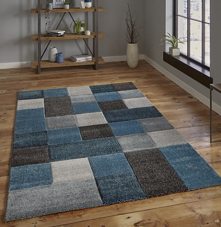 Brooklyn Rugs 646 Blue Grey