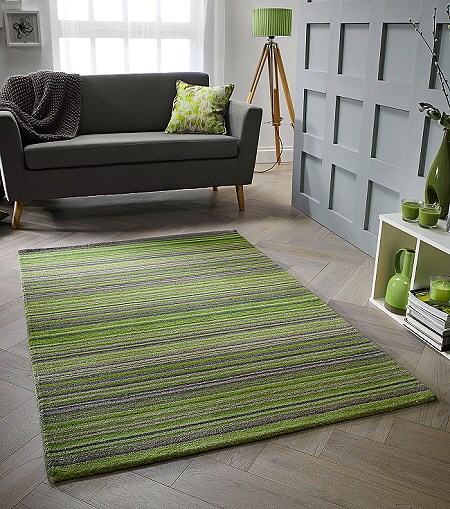 Carter Rugs Green Stripe