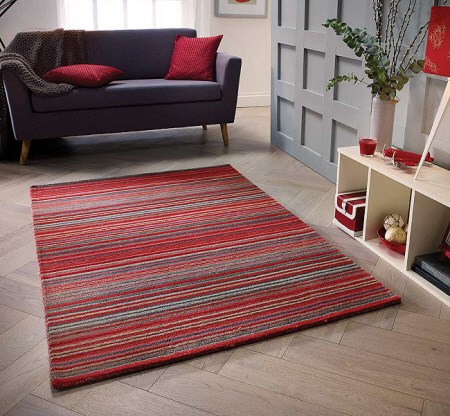 Carter Rugs Red Stripe