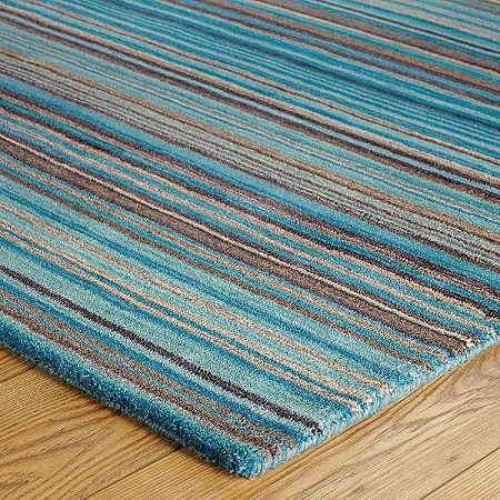 Carter Rugs Teal Stripe