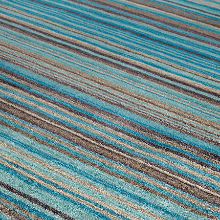 Carter Rugs Teal Stripe