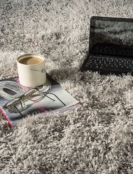 Cascade Silver Round Rug