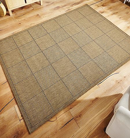 Checked Flatweave Runner Natural