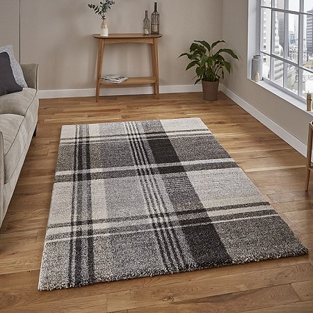 Elegant Beige Black Rug 4892 