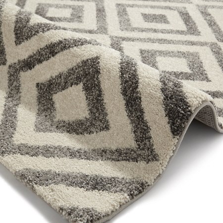 Elegant Grey White Rug 4893