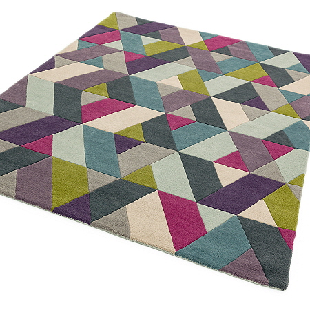 Funk Rugs Chevron Blue Green