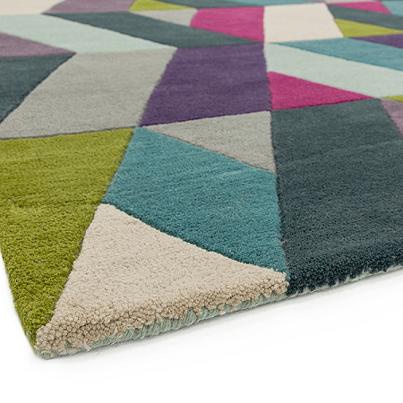 Funk Rugs Chevron Blue Green