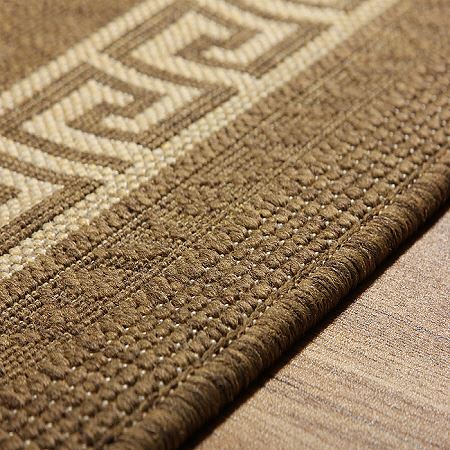 Greek Key Flatweave Runner Natural