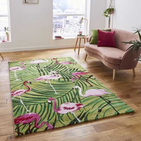 Havana Rug 2349 Green Pink