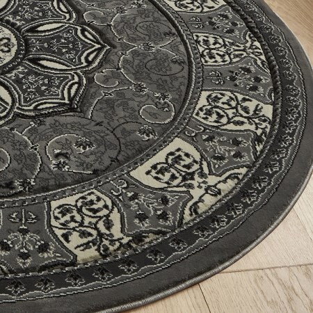 Heritage Round Rug 4400 Grey