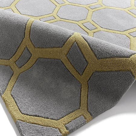 Hong Kong Rugs 4338 Grey Yellow