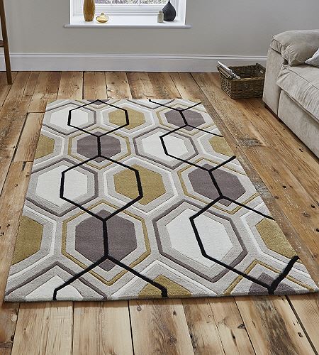 Hong Kong Rugs 7526 Beige Yellow