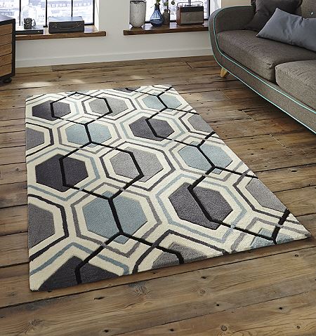 Hong Kong Rugs 7526 Grey Blue