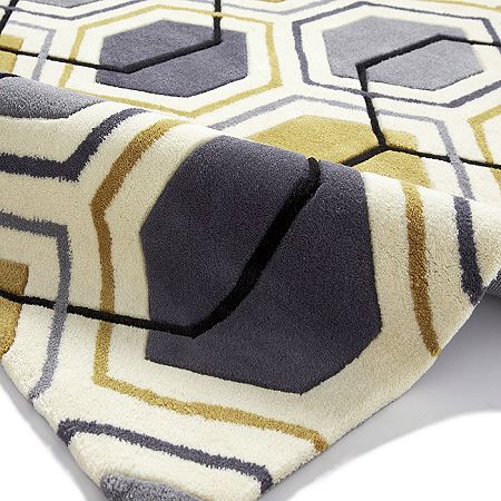 Hong Kong Rugs 7526 Grey Yellow