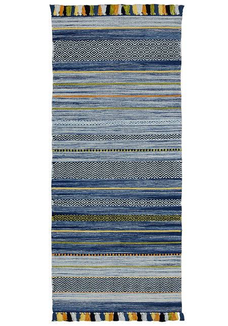 Kelim Blue Stripe Runner