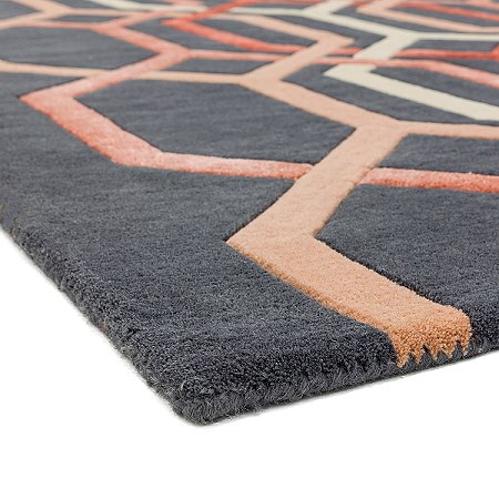 Matrix Rugs Hexagon Charcoal MAX66