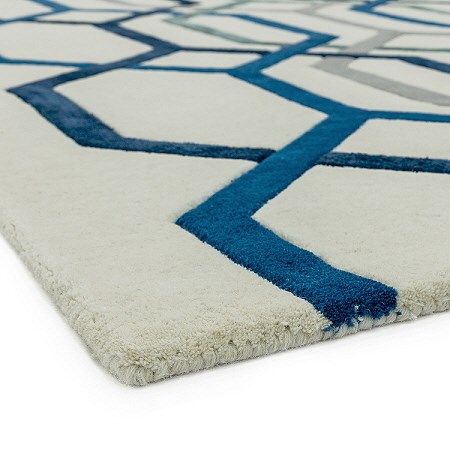 Matrix Rugs Hexagon White MAX65