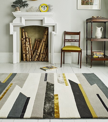 Matrix Rugs Rhombus Mustard MAX62