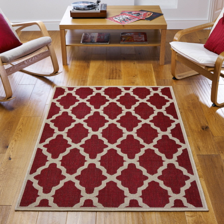 Flatweave Moda Trellis Red