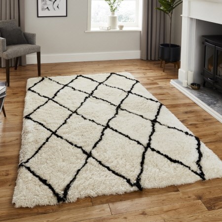 Morocco Rug 2491 Ivory Black