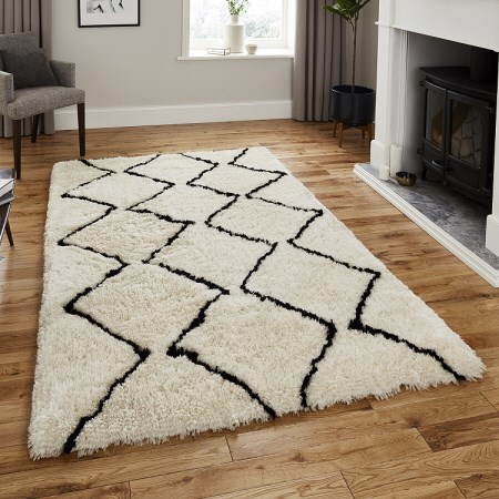 Morocco Rug 3742 Ivory Black