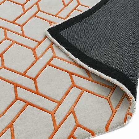 Nexus Rug Silver Orange FL01 