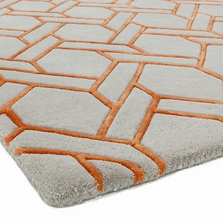 Nexus Rug Silver Orange FL01 