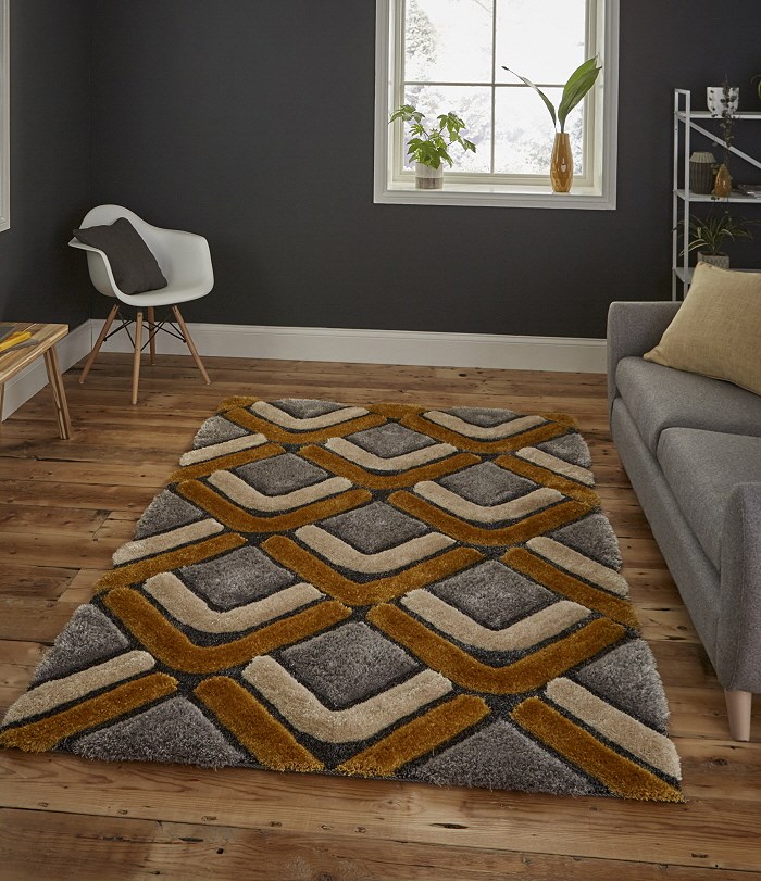 Noble House Rug NH8199 Grey Yellow