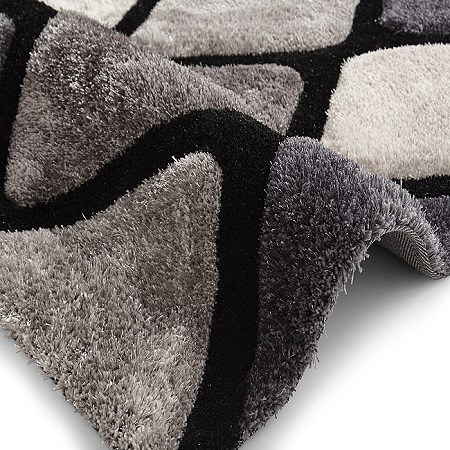 Noble House Rug NH9247 Black Grey