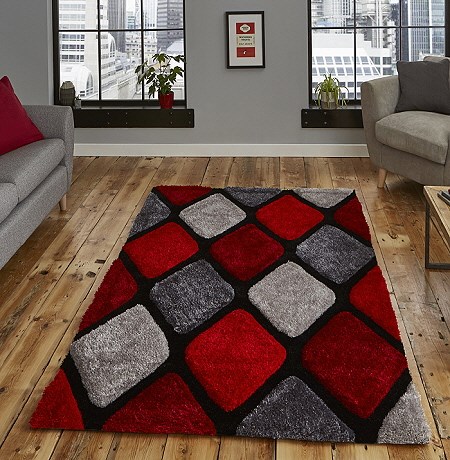 Noble House Rug NH9247 Grey Red