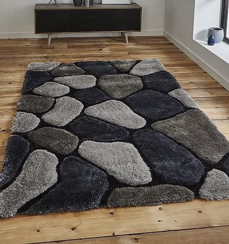 Noble House Rugs Grey Cobalt 5858