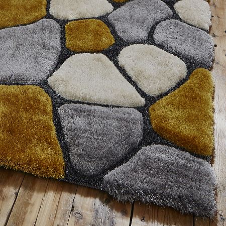 Noble House Rugs Grey Yellow 5858