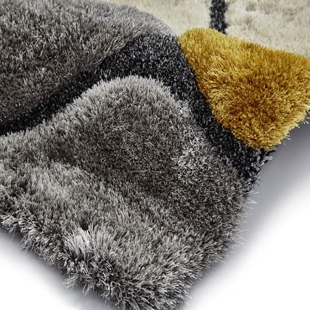 Noble House Rugs Grey Yellow 5858