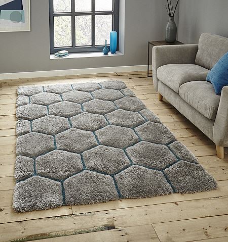 Noble House Rugs Grey Blue 30782