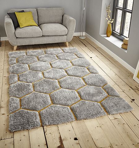 Noble House Rugs Grey Yellow 30782