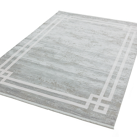 Olympia Rug OL01 Grey Pearl Border