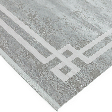 Olympia Rug OL01 Grey Pearl Border