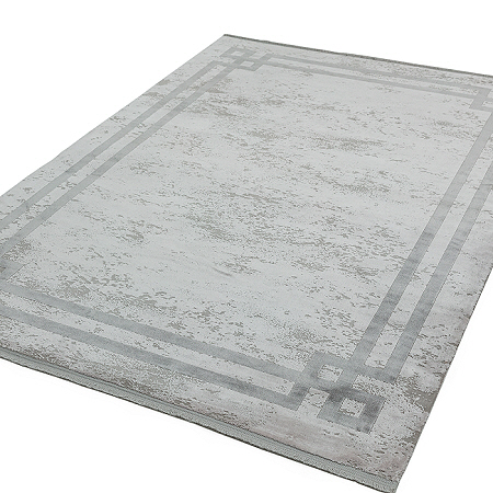 Olympia Rug OL03 Silver Grey Border