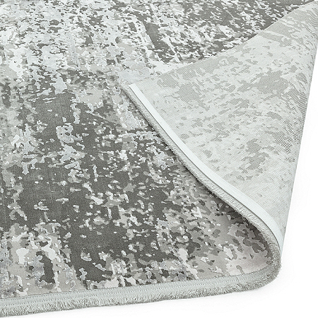 Olympia Rug OL07 Grey Silver Abstract