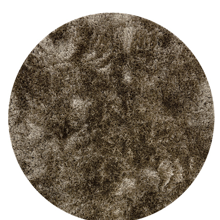 Plush Round Rugs Taupe