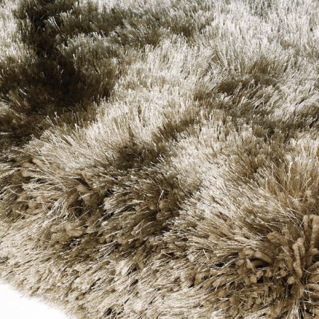 Plush Round Rugs Taupe