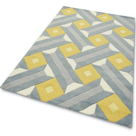 Reef Rug Motif Ochre Grey RF01