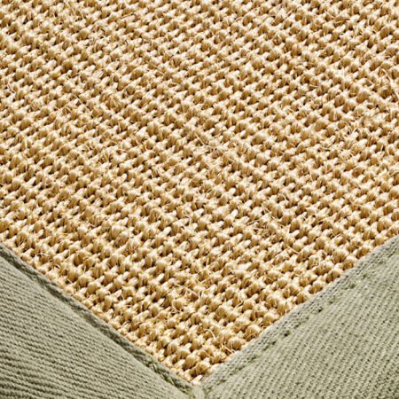 Sisal Runners Natural/Green Border